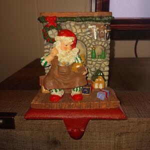 VINTAGE Santa Stocking holder